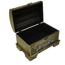 Classic Jewelry & Keepsake Box in Gold & Silver Flower (Set of 2)