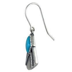 Silvermoon Sterling Silver Turquoise Fan Earrings