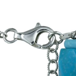 Silvermoon Sterling Silver Turquoise Chain Bracelet