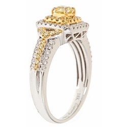 18k Two-Tone Gold 3/4ct TDW Yellow and White Diamond Ring (G-H, I1-I2)