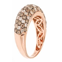 Dyach 14k Rose Gold 1 1/2ct TDW Brown and White Diamond Ring (G-H, I1-I2)
