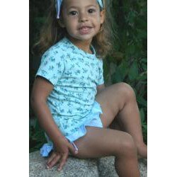 Azul Swimwear Girl's Light Blue Rash Guard Swimsuit