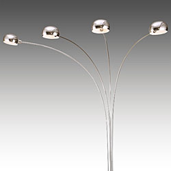 Modern Silver Chrome Arch Lamp