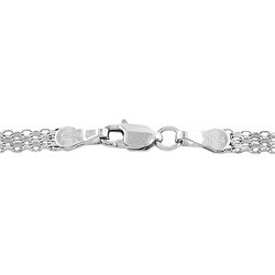 14k White Gold 8-inch Bizmark Bracelet