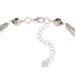 Silverplated Crystal 3-strand Bib Necklace