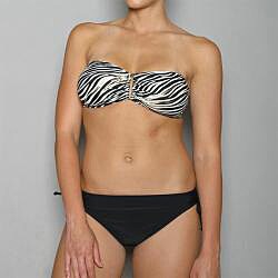 Ocean Dream Women's 'Zebra Chequita' Bandeau Bikini Swimsuit