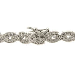 Sterling Silver 1/2ct TW Diamond 'XO' Bracelet