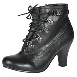 Story Women's Round Toe Laced Up Ankle Bootie