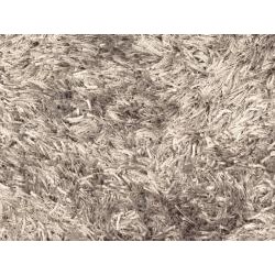 Hand-tufted Silky Shag Grey Round Rug (6'6 x 6'6)