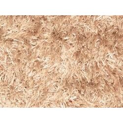 Hand-tufted Silky Shag Beige Rug (6'6 x 6'6)