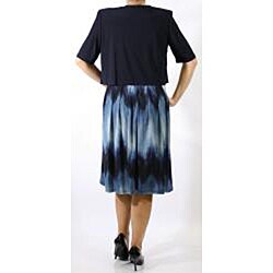 R & M Richards Wavy Print Jacket Dress