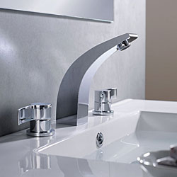 Kraus Illusio Double Handle Widespread Vessel Chrome Faucet 