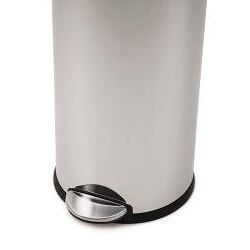 simplehuman Brushed Stainless Steel Round Step 8-gallon Trash Can