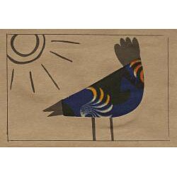 Global Handmade Hope Set of 4 Kitenge African Proverb Song Bird Cards (Kenya)