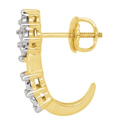 10k Yellow Gold 1/6ct TDW Diamond Fashion Earrings (J-K, I3)