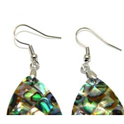 Pearlz Ocean Abalone Shell Pear Dangle Earrings