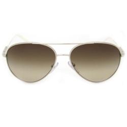 Prada Women's Silver/ White Aviator Sunglasses