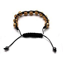 Bleek2Sheek Gold Dust Shamballa Macrame Bracelet
