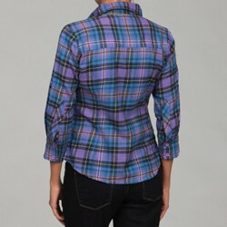 Envy Me Junior's Plaid 2-Pocket Top