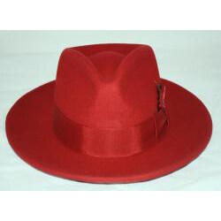 Ferrecci Men's Red Wool Fedora Hat