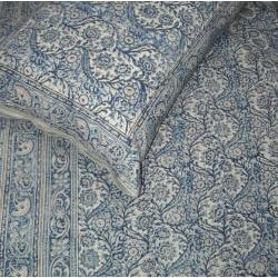 Kalamkari Indigo King-size Duvet Cover Set (India)