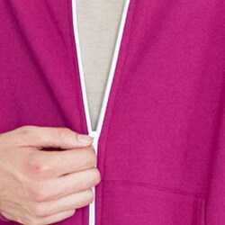 American Apparel Unisex Raspberry/ White California Fleece Track Jacket (X-large)