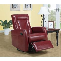 Red Bonded Leather Recliner