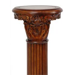 Wood 36-inch Lydian Column Pedestal Stand (China)