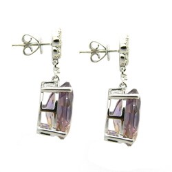 D'sire 10k Gold Ametrine and 1/6ct TDW Diamond Earrings (H-I, VS1-VS2)