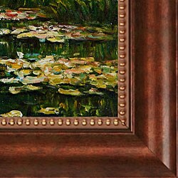 Claude Monet, 'White Water Lilies' Hand-painted Framed Canvas Art