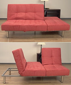 Cleo Terracotta Microsuede Sofa Bed