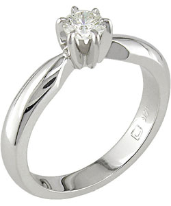 14k White Gold 1/4ct TDW Diamond Solitaire Ring (H-J, I1-2)