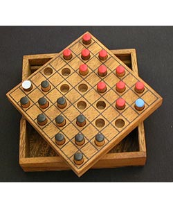 Handcrafted Travel Checkers Game