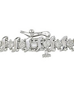 14k White Gold 2ct Diamond Tennis Bracelet (J-K, I2-3)