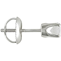 14k White Gold 1/2ct TDW Round Diamond Stud Earrings (J-K, I2-I3)