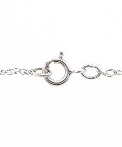 14k White Gold Blue Topaz Pendant