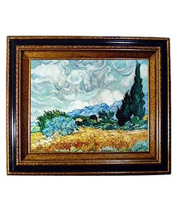 Van Gogh Field and Irises Framed Canvas Collection
