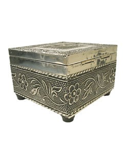 Embossed Elephant Jewelry Box (India)