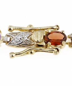 Glitzy Rocks 24k Goldplated Silver Gemstone Bracelet