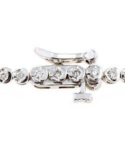 14k White Gold 1ct Diamond Tennis Bracelet (J, I3)