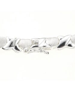Sterling Silver 16-inch Hugs and Kisses Necklace