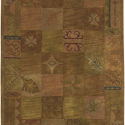 Hand-tufted Contemporary Squares Wool Rug (9' x 13)