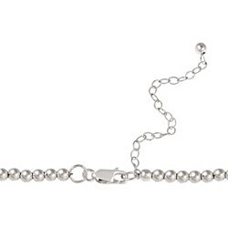 Sterling Silver 16-inch Bead Necklace
