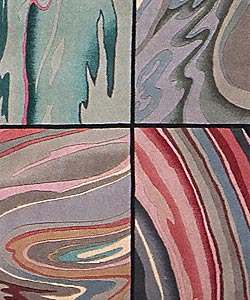 Hand-knotted Classic Multi-panel Wool Rug (7'9 x 9'9)