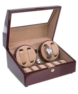 Four Winder Mahogany 10-watch Box