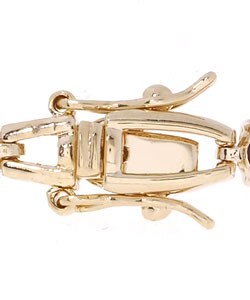 Glitzy Rocks 18k Gold on Silver Genuine Gemstone Bracelet