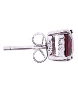 Icz Stonez Sterling Silver Princess CZ Stud Earring Set (4 Pair)