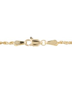 14k Yellow Gold 24-inch Diamond-cut Rope Chain (1.75 mm)