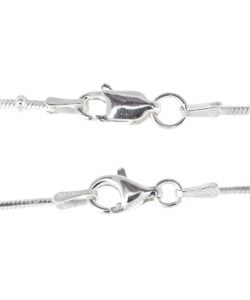 Sterling Silver Snake and Bead Anklet Set