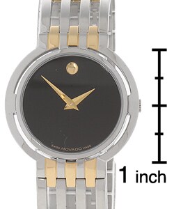 Movado Esperanza Black Dial Two-tone Watch